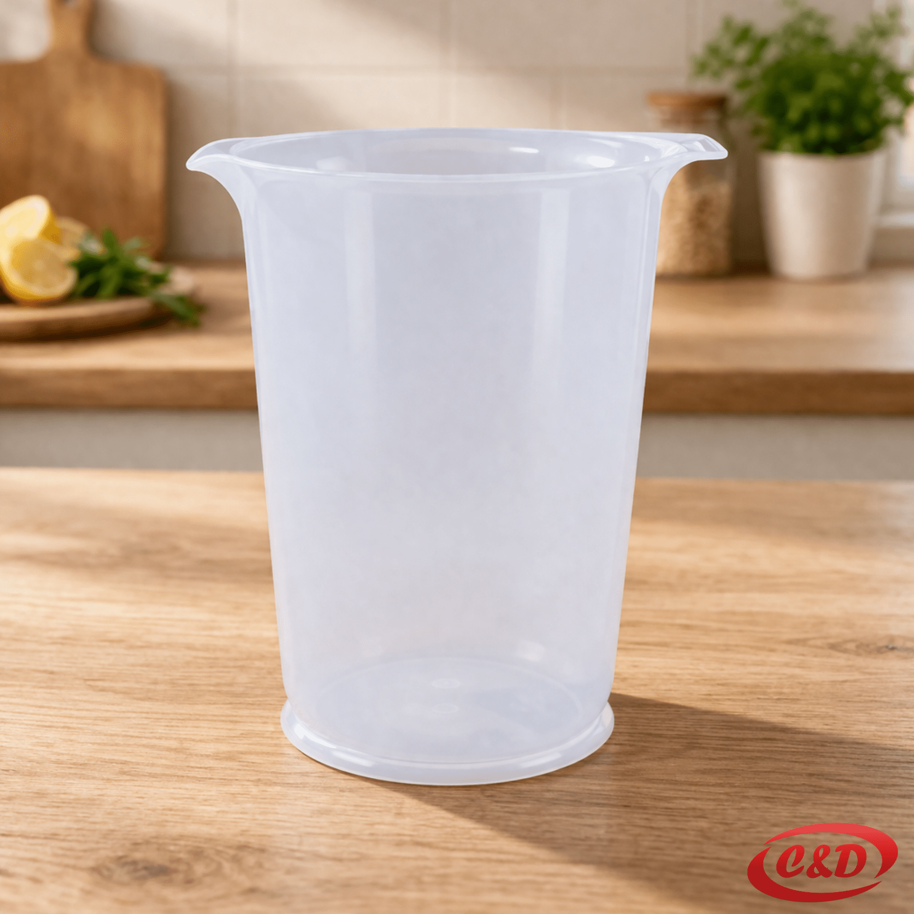 Providni bokal mjerač 1 l sa mjernim oznakama dimenzija 8 x 15 cm