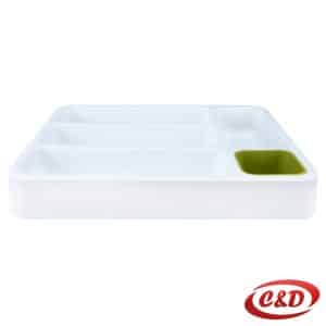 podesivi plastični organizer za escajg bijelo-zelene boje 29-48x38x5,5 cm