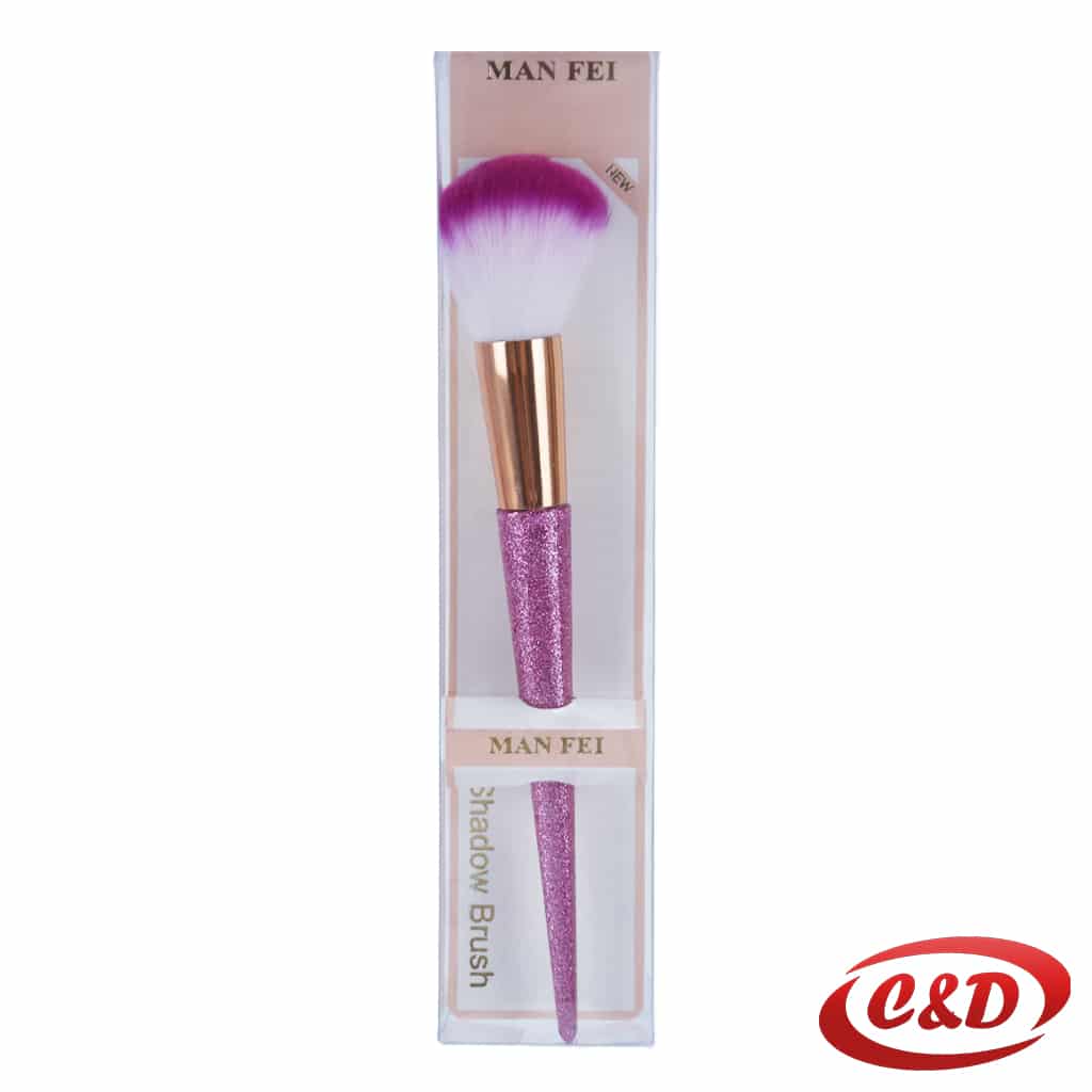roza četkica za šminkanje sa šljokicama 21 cm makeup četkica