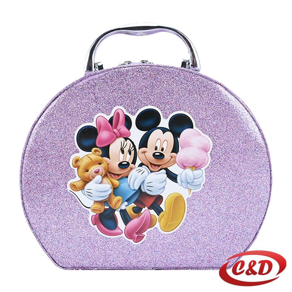 Dječji kofer za šminkanje Micky & Minnie Mouse ljubičasti sa šljokicama 18x7 cm