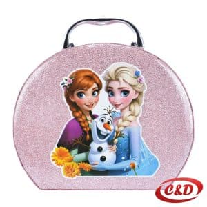 Dječji kofer za šminkanje Elsa i Ana Frozen roza sa šljokicama 18x7 cm