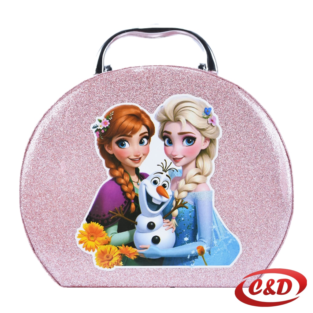 Dječji kofer za šminkanje Elsa i Ana Frozen roza sa šljokicama 18x7 cm