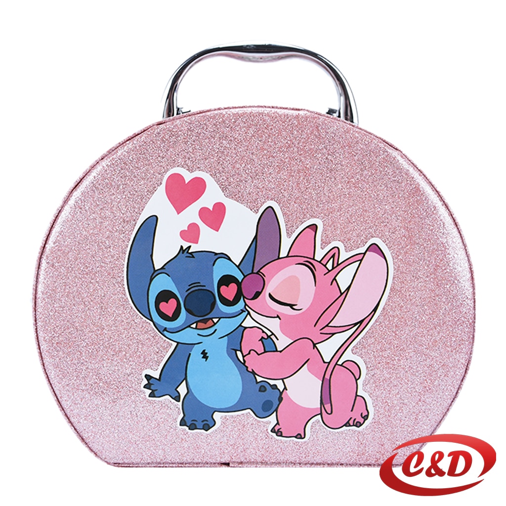 Dječji kofer za šminkanje Stitch roza sa šljokicama 18x7 cm