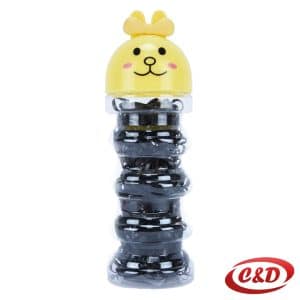 gumice za kosu crne boje pakiranje 16 x 5 cm plastika