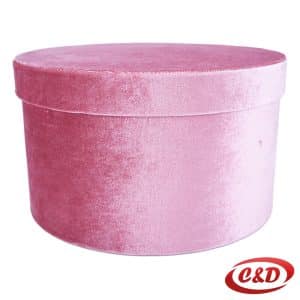 Roze plišana kutija 24,3 x 14 cm
