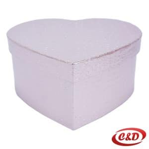 Roze kutija u obliku srca 21 x 20 x 9,5 cm
