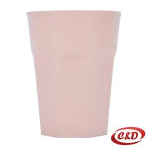 Plastična čaša 0,4 l roze bež promjer 8 cm visina 11 cm