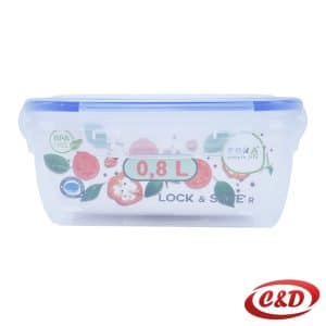 Providna plastična posuda sa poklopcem 0,8 l dimenzija 16 x 12 x 6 cm