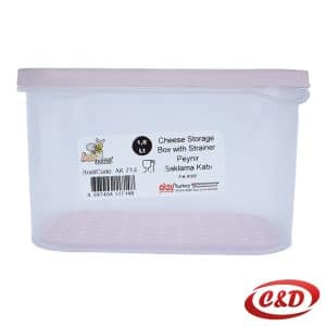 Posuda za sir sa poklopcem 1,6 l BPA FREE plastika roza prozirna