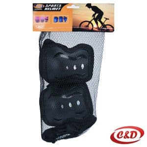 Set zaštitne opreme za bicikliste crni 15 x 10 cm