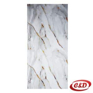 Samoljepljiva PVC tapeta bijele boje sa zlatnim i sivim detaljima, dimenzija 60 × 120 cm