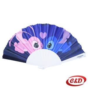 lilo i stitch lepeza plastična tamno plava crna roza 40 cm