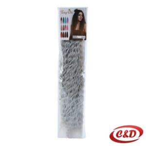 umjetni afro rep za kosu 60 cm siva brazilska pletenica