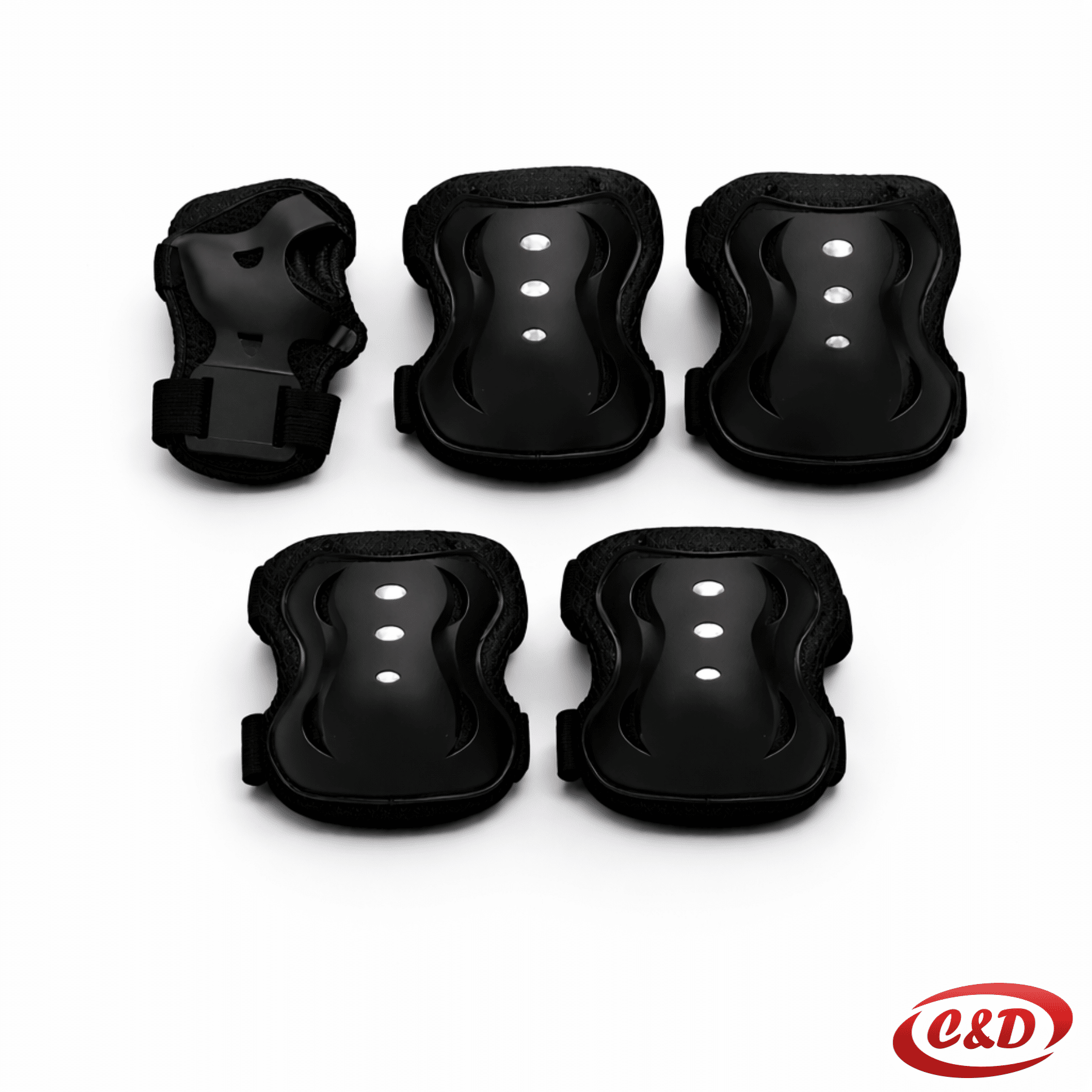 Set zaštitne opreme za bicikliste crni 15 x 10 cm