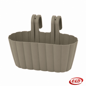 buksebie smeđa plastična vaza 32 cm visina 25 cm