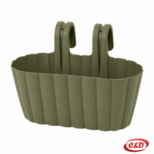 buksebie zelena plastična vaza 32 cm visina 25 cm