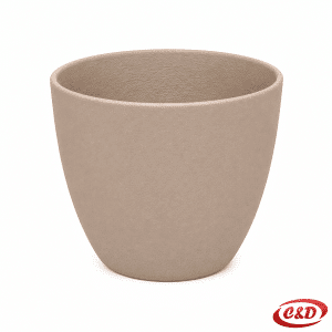 keramička vaza svijetlo smeđa boja pijeska 14 cm promjer 12 cm visina
