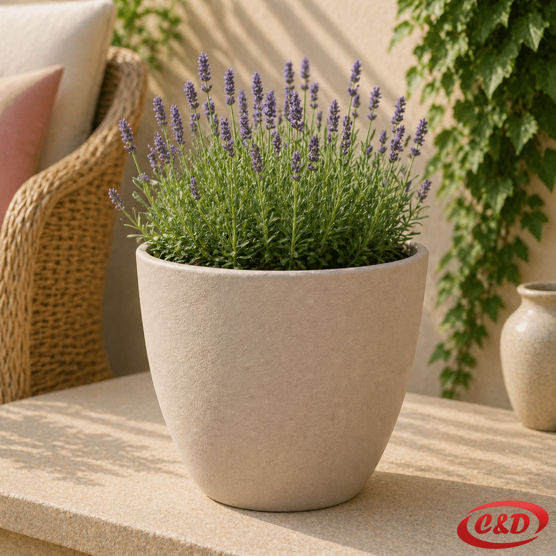 keramička vaza svijetlo smeđa boja pijeska 14 cm promjer 12 cm visina