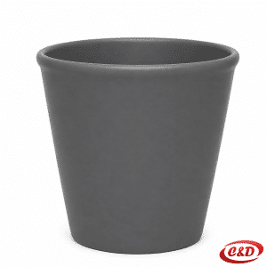 keramička siva vaza 12 cm promjer 15 cm visina