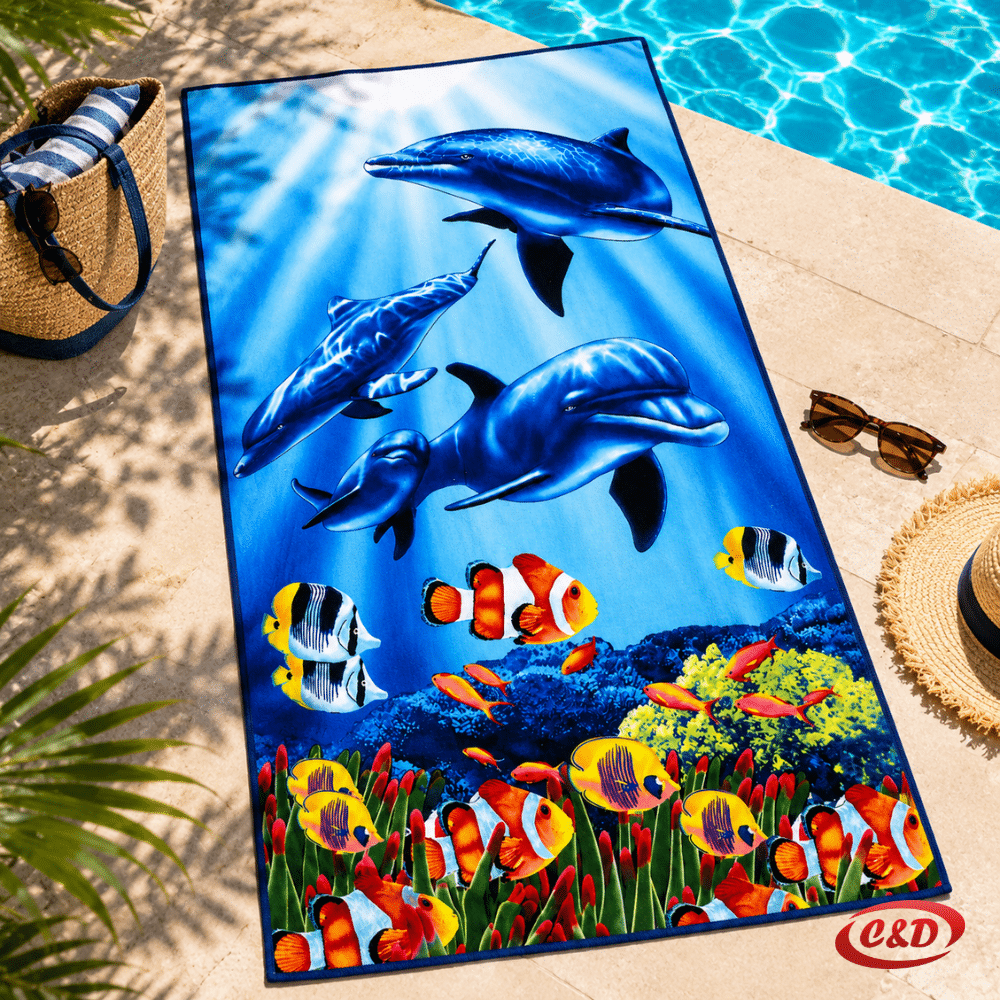 Peškir za plažu 90x180 cm ljetni motivi