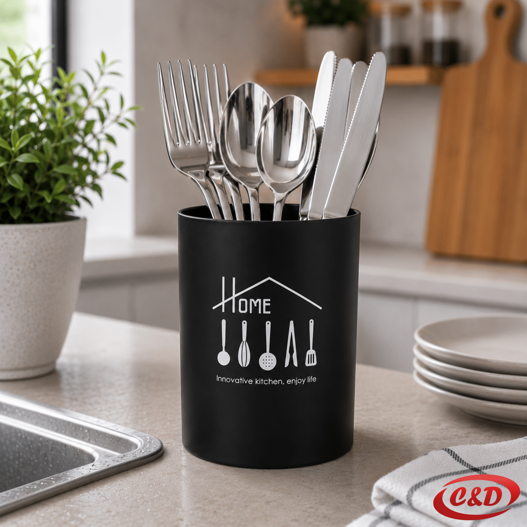 crno cjedilo za escajg 14 cm HOME