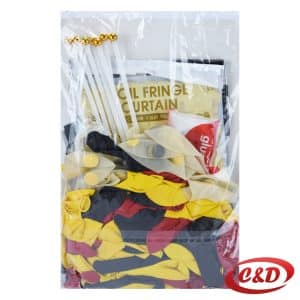 balon luk Auti QQL-066 s crvenim, žutim i crnim latex balonima, folijskim balonima autića i kariranim balonima