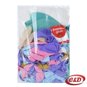 balon luk sirene AQQ-134 sa 120 latex i folijskih balona u ljubičastoj, rozoj i plavoj boji