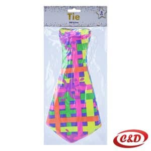 set od tri šarene kravate za maskenbal dimenzija 30 × 14,5 cm