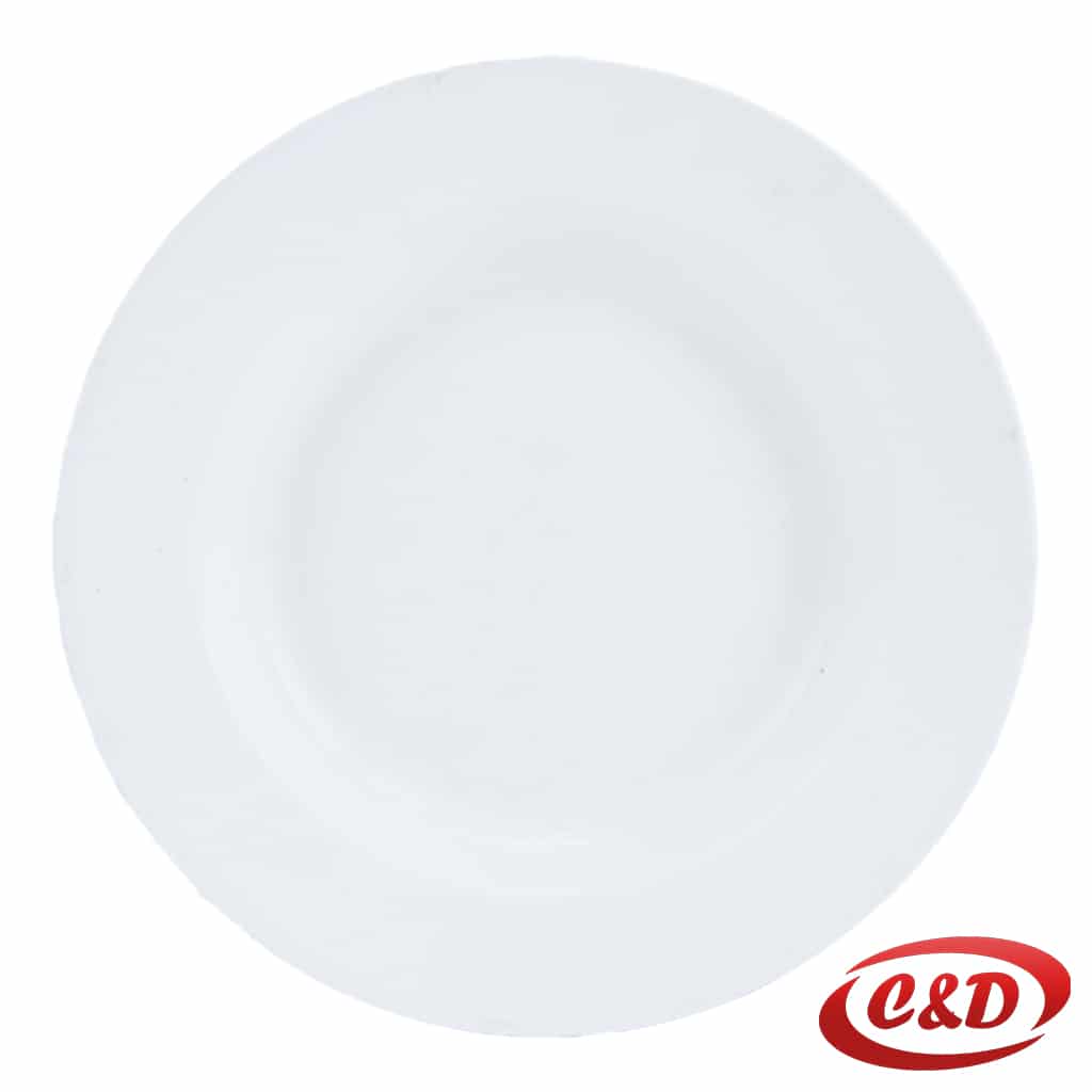 bijeli duboki plastični tanjur 22 cm dubina 3 cm