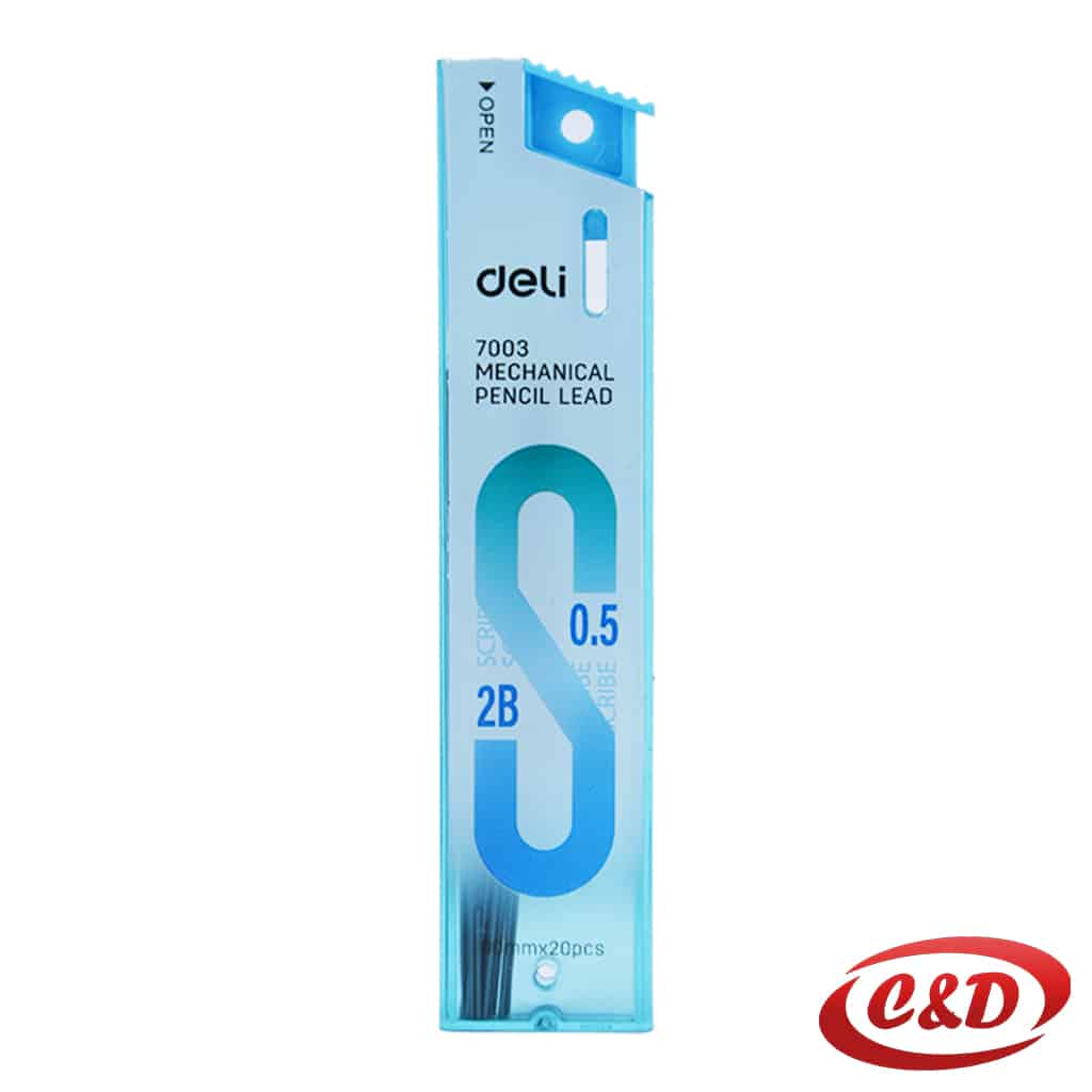 punjenje za tehničku olovku Deli 0,5 mm 2B 20 komada