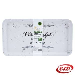 tacna za serviranje bambus bijela 30x16 cm