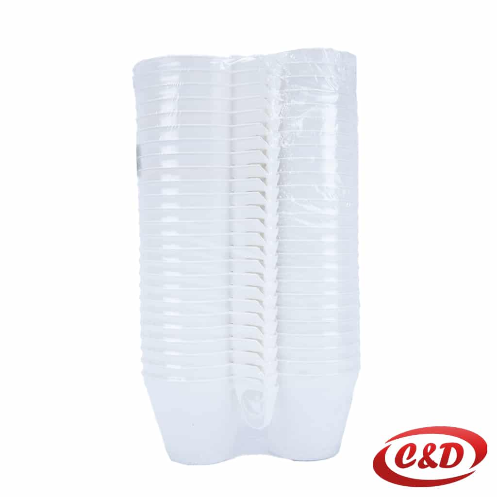 bijele plastične šalice za kavu 100 ml 50 kom