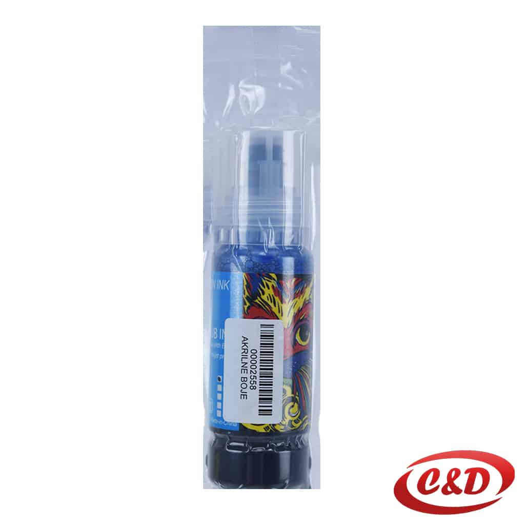 plava akrilna boja 70 ml u plastičnoj bočici dimenzija 13 × 3 cm