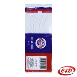 bijele pvc viljuške 17 cm pakiranje 25 kom