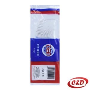 bijele pvc kašike 17 cm pakiranje 25 kom