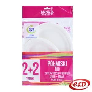 biorazgradivi tanjuri od šećerne trske set 4 kom