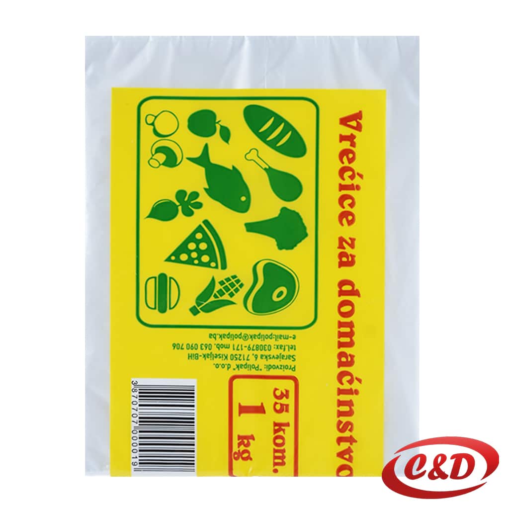 vrećice za zamrzavanje 1 kg 35 kom 25,5x16,5 cm