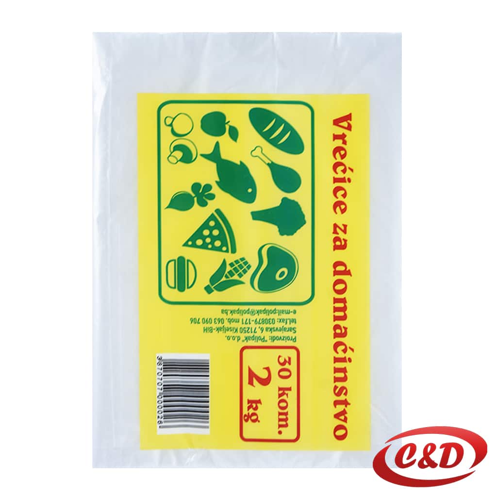 vrećice za zamrzavanje 2 kg 30 kom 30x18 cm