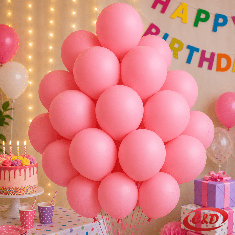 Roze mat baloni 30 cm pakiranje 100 komada