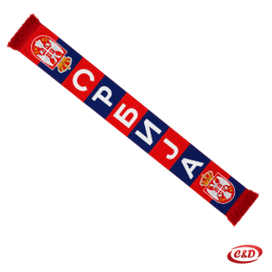 Navijački šal Srbija 100x30 cm