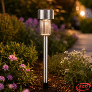solarna lampa za vrt inox LED 22 cm