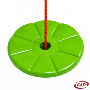 dječija plastična ljuljačka zelena 28 cm crvena špaga