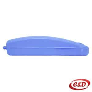 Plastični aspirator s četkom ljubičaste i bijele boje dimenzija 18 × 5 cm