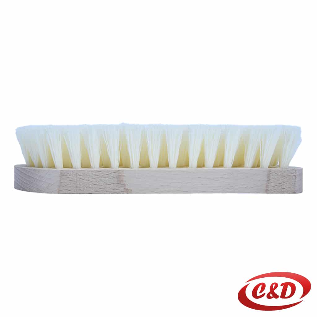 Četka za ribanje bež i žute boje dimenzija 20 × 5 cm