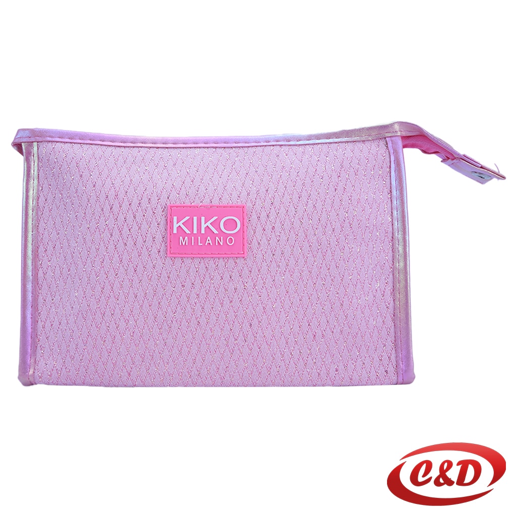 rozi neseser sa šljokicama dimenzija 23 x 15 x 7 cm