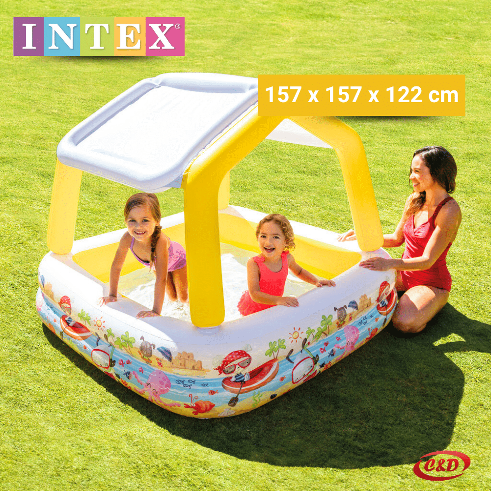 INTEX dječji bazen sa sjenilom 157x157x122 cm