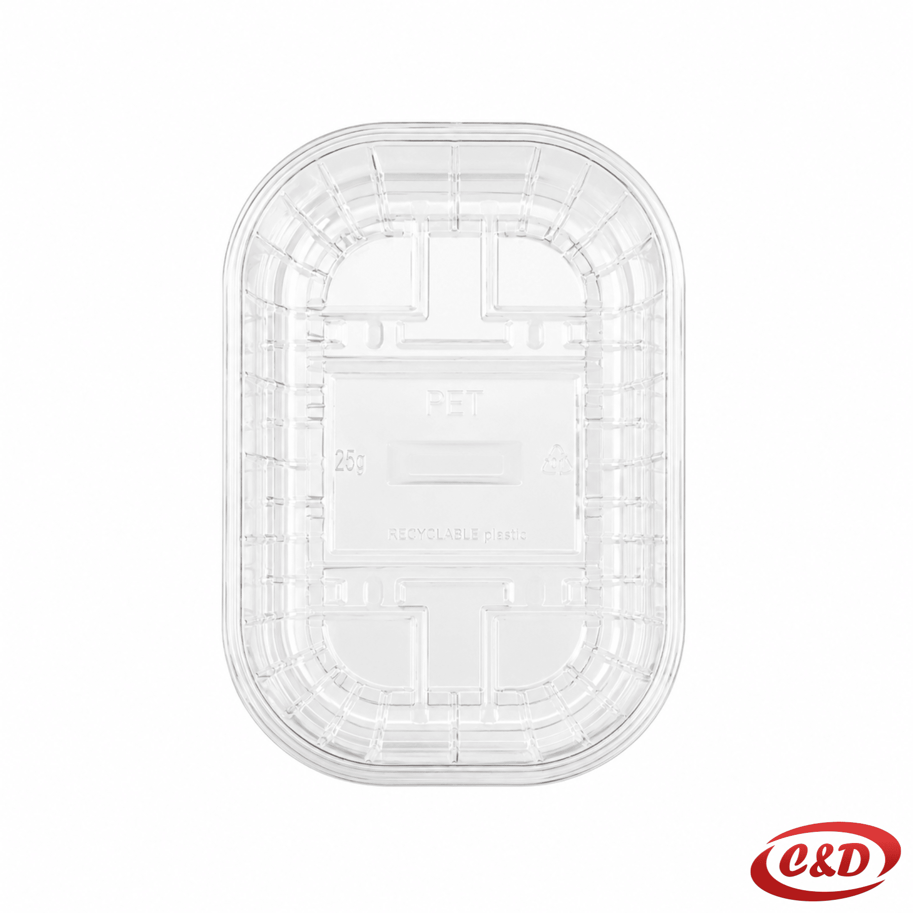 prozirna PET posuda 125 g dimenzija 14 x 9,5 x 2,5 cm