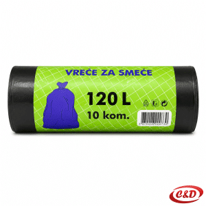 crne vreće za smeće 120 litara 70 x 110 cm pakiranje 10 komada