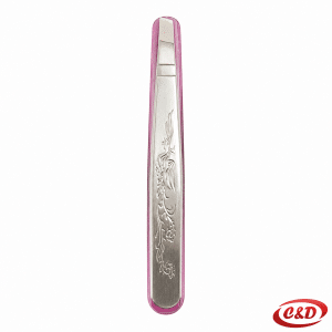 srebrna metalna pinceta dužine 10 cm