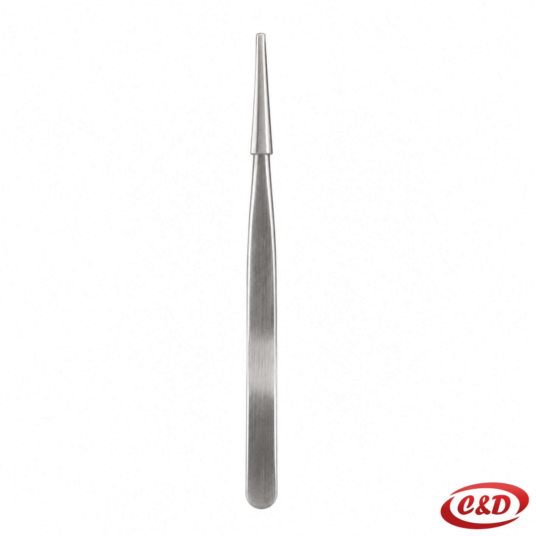 srebrna metalna pinceta dužine 14 cm